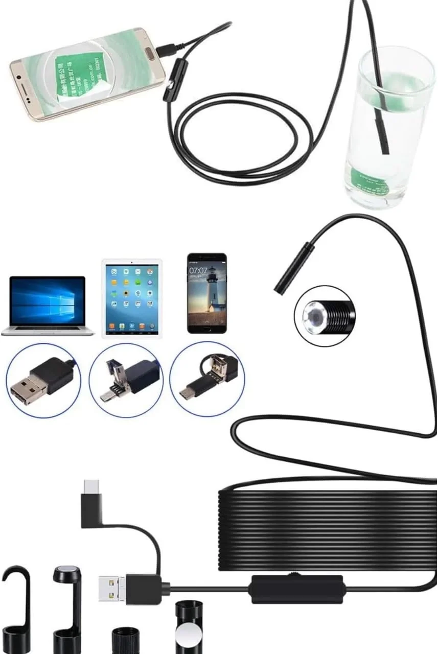 10mt Lens 5.5mm Işıklı Endeskop Boroskop Yılan Kamera