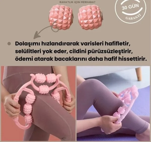 9 Tekerlekli Yoga Fitness Silindiri (Roller) Egonex