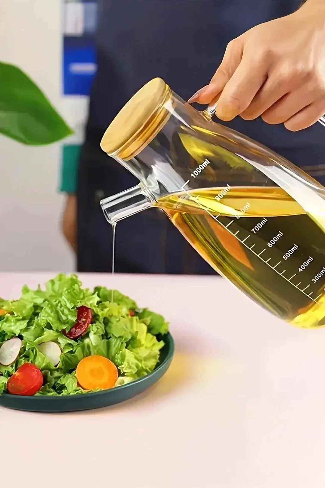 Bambu Kapaklı Cam Yağdanlık&hellip;