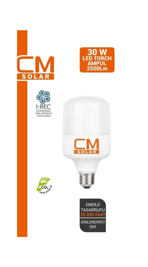 Cmsolar 30 W Led Torch Ampul E27 Duy 650&hellip;