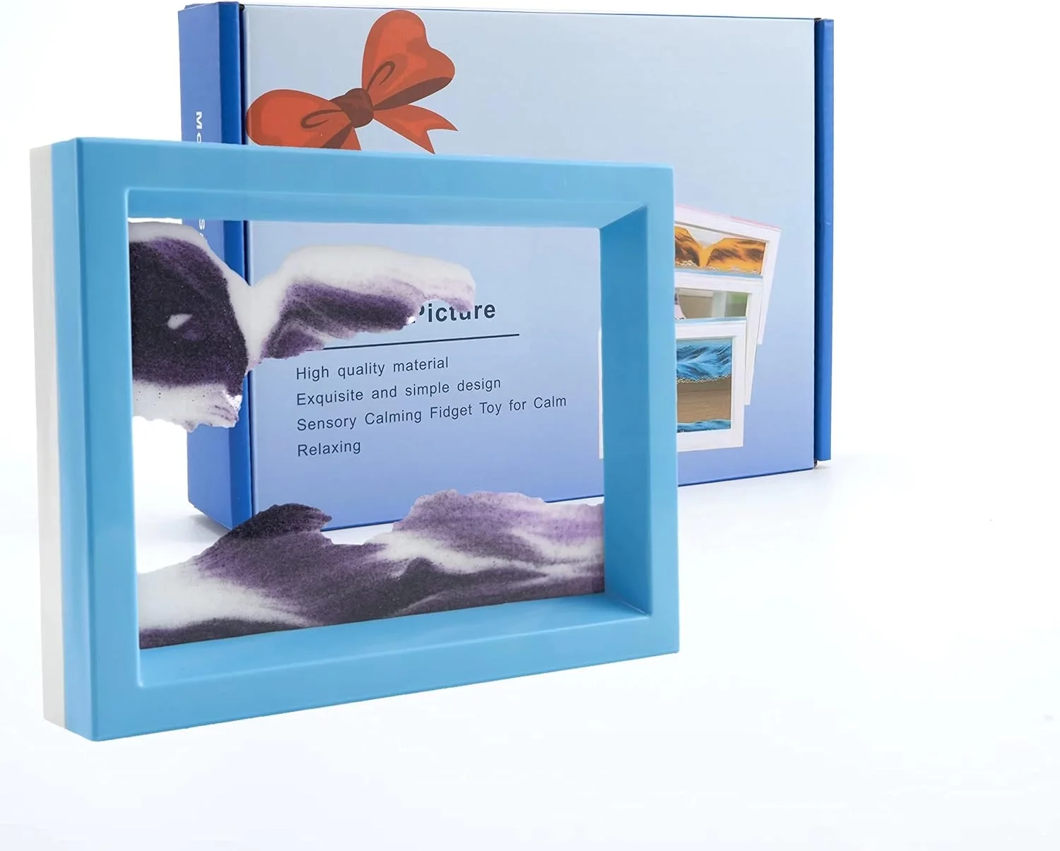 Her İki Tarafı Farklı Renk Hareketli Kum Resim Soyut Manzara 3D Görü�&hellip;