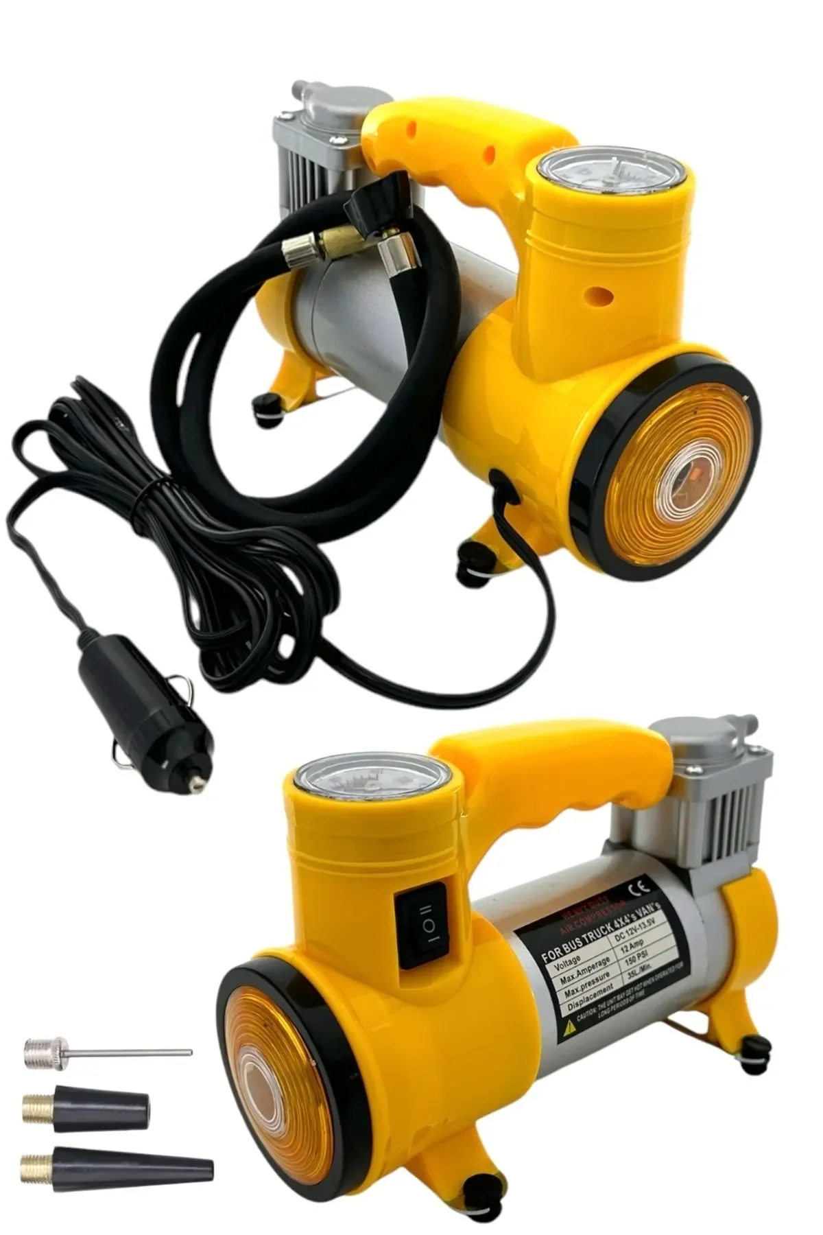 Italyano Elektrikli Araba Lastik Şişirme / 150 PSI - 12V / Taşınabilir&hellip;