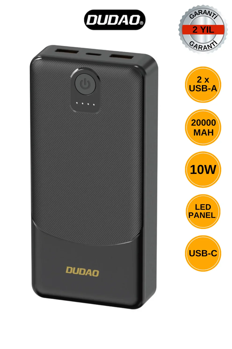 Powerbank Dudao K10Pro 2.4A 20000mAh 2 x USB-A - S