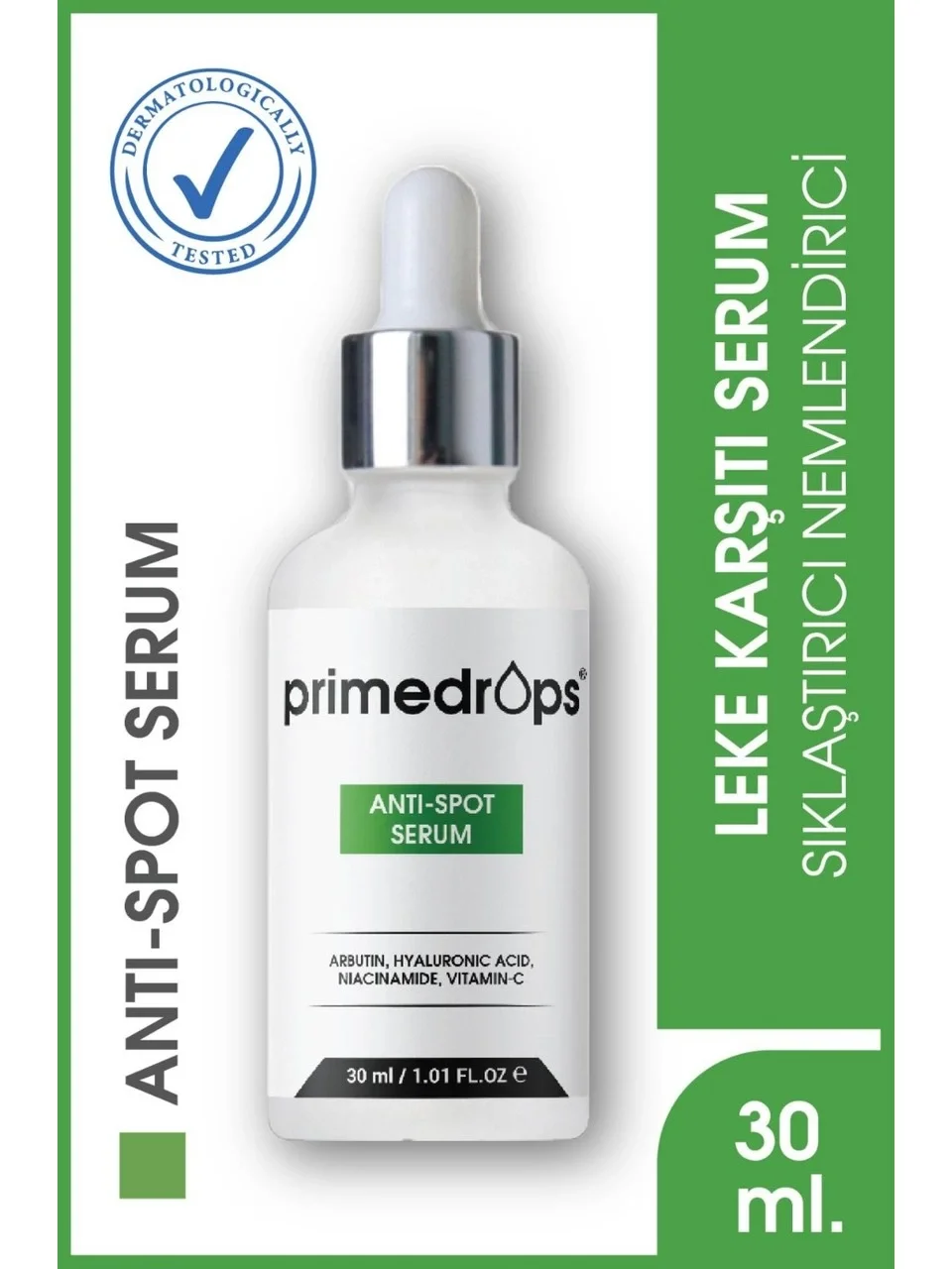 Primedrops Arbutin Leke Karşıtı, Ton Eşitleyici, Nemlendirici Serum 30 ml