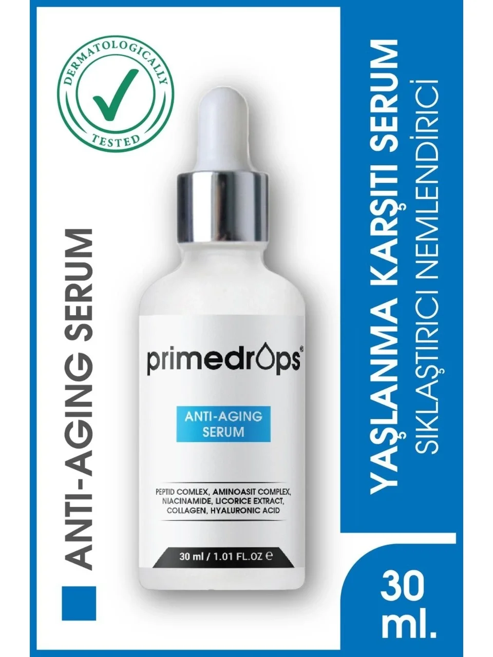 Primedrops Peptid Complex Yaşlanma Karşıtı Serum 30 ml
